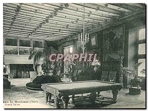 Carte Postale Ancienne Billard Château de Meillant Grand salon