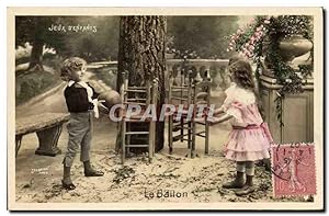 Carte Postale Ancienne Jeux d'enfants Le ballon