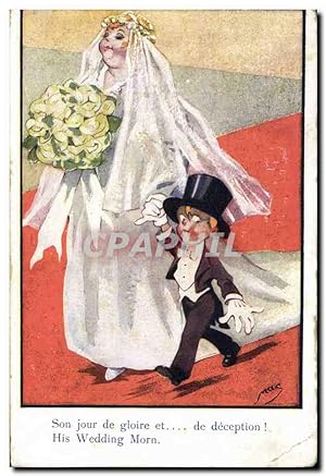 Carte Postale Ancienne Fantaisie Illustrateur Mac Enfants Mariage