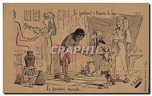 Carte Postale Ancienne Fantaisie Illustrateur Le portrait a travers les ages La peinture murale E...