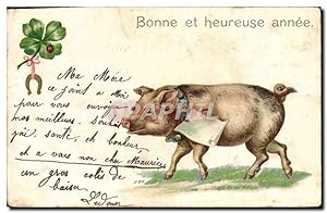 Carte Postale Ancienne Cochon Porc