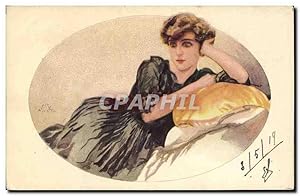 Carte Postale Ancienne Fantaisie Illustrateur Femme