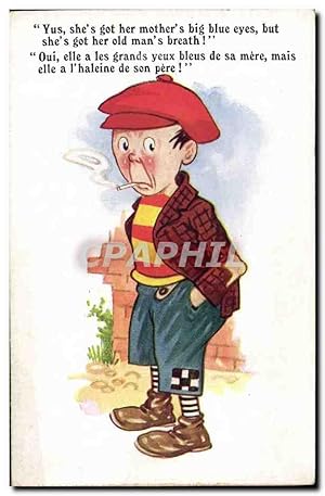 Carte Postale Ancienne Fantaisie Illustrateur Enfant