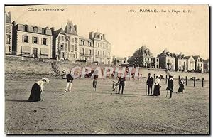 Carte Postale Ancienne Parame Sur la plage Croquet