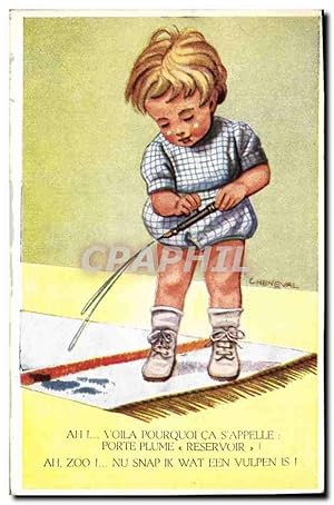 Carte Postale Ancienne Fantaisie Illustrateur Enfant