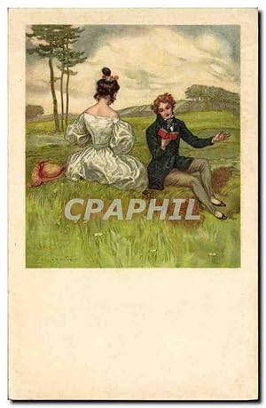 Carte Postale Ancienne Fantaisie Illustrateur Femme