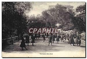 Carte Postale Ancienne Terrasse des jeux