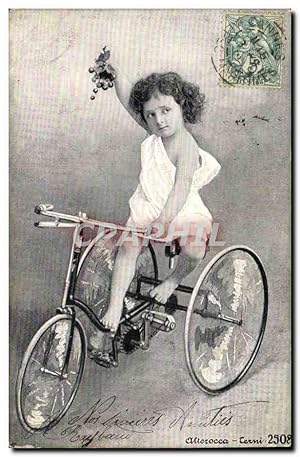 Carte Postale Ancienne Enfant Velo Cycle