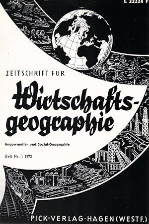Seller image for Zeitschrift fr Wirtschaftsgeographie. Heft 1, 17. Jahrgang. / Herausgeber: Irmfried Siedentop for sale by Schrmann und Kiewning GbR