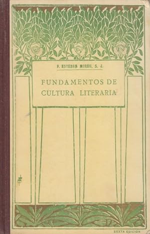 Image du vendeur pour FUNDAMENTOS DE CULTURA LITERARIA mis en vente par Librera Vobiscum