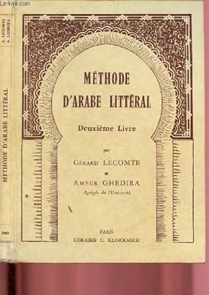Bild des Verkufers fr Mthode d'arabe littral zum Verkauf von Le-Livre