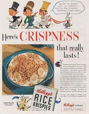 ORIG VINTAGE MAGAZINE AD/ 1941 KELLOGG'S RICE KRISPIES AD