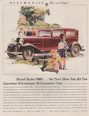 Imagen del vendedor de ORIG VINTAGE MAGAZINE AD/ 1932 OLDSMOBILE CAR AD a la venta por Monroe Street Books
