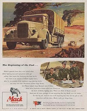 Seller image for ORIG VINTAGE MAGAZINE AD/ 1944 MACK TRUCK AD for sale by Monroe Street Books