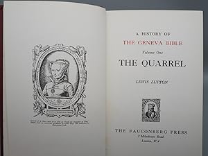 Seller image for A History of The Geneva Bible. Volume One. The Quarrel. for sale by ROBIN SUMMERS BOOKS LTD