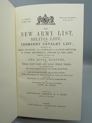 Immagine del venditore per The New Army List, Militia List and Yeomanry Cavalry List. 1895. venduto da ROBIN SUMMERS BOOKS LTD