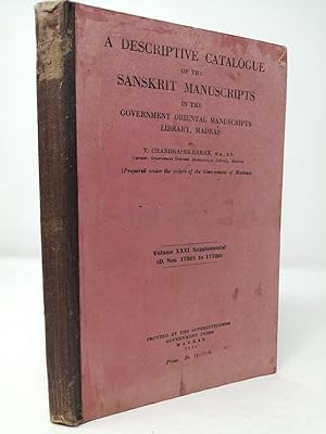 Seller image for A Descriptive Catalogue of Sanskrit Manuscripts [Gujarat Vidya Sabha Collection] Part II. for sale by ROBIN SUMMERS BOOKS LTD