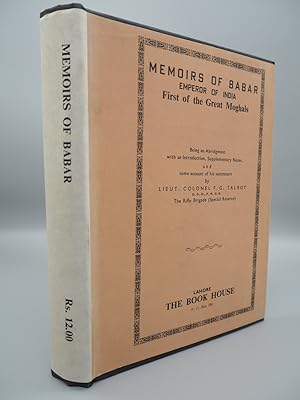 Imagen del vendedor de Memoirs of Babar: Emperor of India: First of the Great Moghals. a la venta por ROBIN SUMMERS BOOKS LTD