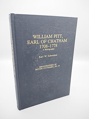 Imagen del vendedor de William Pitt, Earl of Chatham, 1708-1778: A Bibliography. a la venta por ROBIN SUMMERS BOOKS LTD