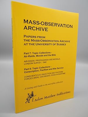 Seller image for Mass-Observation Archive: Papers from the Mass Observation Archive at the University of Sussex: Part 7 & Part 8. for sale by ROBIN SUMMERS BOOKS LTD