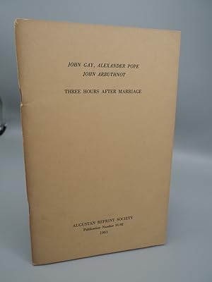 Immagine del venditore per John Gay, Alexander Pope, John Arbuthnot: Three Hours After Marriage. venduto da ROBIN SUMMERS BOOKS LTD