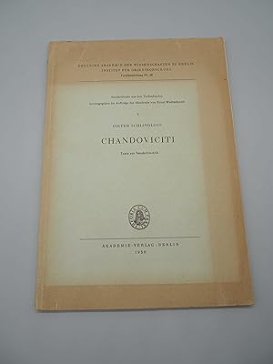 Bild des Verkufers fr Chandoviciti; Texte zur Sanskritmetrik. zum Verkauf von ROBIN SUMMERS BOOKS LTD