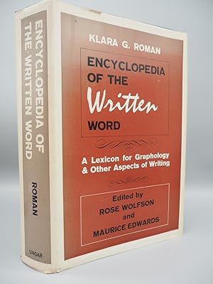 Seller image for Encyclopedia of the Written Word: A Lexicon for Graphology and Other Aspects of Writing. for sale by ROBIN SUMMERS BOOKS LTD