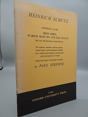 Seller image for Heinrich Schutz: Mein Sohn, Warum Hast du uns das Getan? (My son, why hast thou so dealt with us?) mixed chorus and instrumental ensemble for sale by ROBIN SUMMERS BOOKS LTD