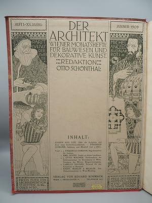 Immagine del venditore per Der Architekt: Wiener Monatshefte fur Bauwesen un Dekorative Kunst. XV. Jahrgang 1909. venduto da ROBIN SUMMERS BOOKS LTD