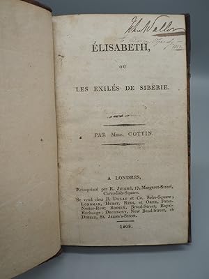 Seller image for Elisabeth ou les Exiles de Siberie. for sale by ROBIN SUMMERS BOOKS LTD