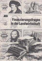 Bild des Verkufers fr Finanzierungsfragen in der Landwirtschaft. zum Verkauf von Buchversand Joachim Neumann