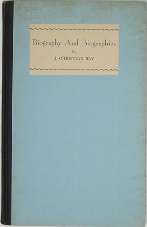 Bild des Verkufers fr Biography and Biographies: Hints and Indications zum Verkauf von Powell's Bookstores Chicago, ABAA