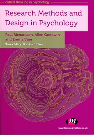 Image du vendeur pour Research Methods and Design in Psychology mis en vente par GreatBookPrices