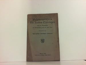 Imagen del vendedor de Ortsverzeichnis des Landes Thringen nach denErgebnissen der Volkszhlung vom 16. Juni 1933. a la venta por Zellibooks. Zentrallager Delbrck