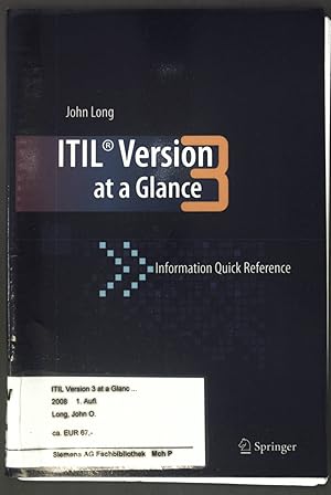 Immagine del venditore per ITIL Version 3 at a Glance. venduto da books4less (Versandantiquariat Petra Gros GmbH & Co. KG)