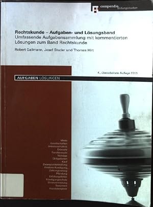 Seller image for Rechtskunde; Aufgaben- und Lsungsbd., Umfassende Aufgabensammlung mit kommentierten Lsungen zum Band Rechtskunde. Wirtschaft und Recht for sale by books4less (Versandantiquariat Petra Gros GmbH & Co. KG)