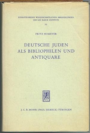 Deutsche Juden als Bibliophilen und Antiquare.