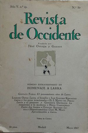 REVISTA DE OCCIDENTE Nº 050 - AÑO V 2 EP. - MAYO 1967