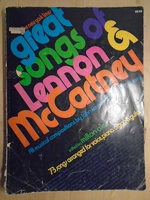 Bild des Verkufers fr Great Songs of Lennon & Mccartney: 73 Songs Arranged for Voice, Piano, Organ & Guitar zum Verkauf von Archives Books inc.