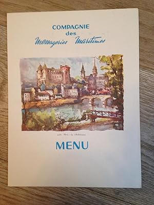 Menu De La Compagnie Générale Transatlantique French Line Paquebot FRANCE Du 31 octobre 1966