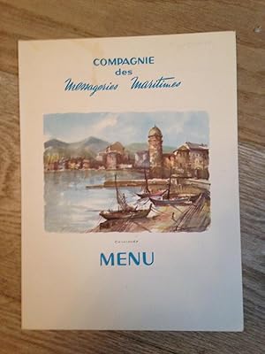 Menu De La Compagnie Des Messageries Maritimes Paquebot LAENNEC, Du 8 mai 1963