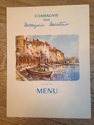 Menu De La Compagnie Des Messageries Maritimes Paquebot LAENNEC, Du 6 mai 1963