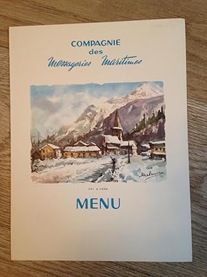 Menu De La Compagnie Des Messageries Maritimes Paquebot LAENNEC, Du 7 mai 1963