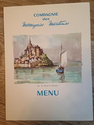 Menu De La Compagnie Des Messageries Maritimes Paquebot FERDINAND DE LESSEPS, Du 10 novembre 1967