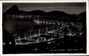 Bild des Verkufers fr Ansichtskarte / Postkarte Rio de Janeiro Brasilien, Praca Paris, Nachtbeleuchtung zum Verkauf von akpool GmbH
