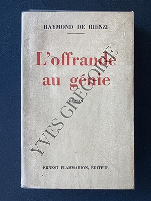 Seller image for L'OFFRANDE AU GENIE for sale by Yves Grgoire