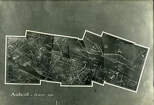 France Paris Auteuil Panorama First World War WWI Old Aerial Photo 1918