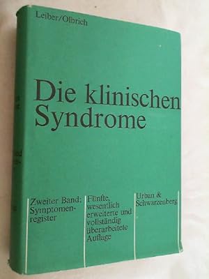 Imagen del vendedor de Die klinischen Syndrome; Teil: Bd. 2., Symptomenregister a la venta por Versandantiquariat Christian Back