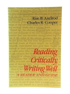 Bild des Verkufers fr Reading Critically, Writing Well: A Reader and Guide zum Verkauf von PsychoBabel & Skoob Books