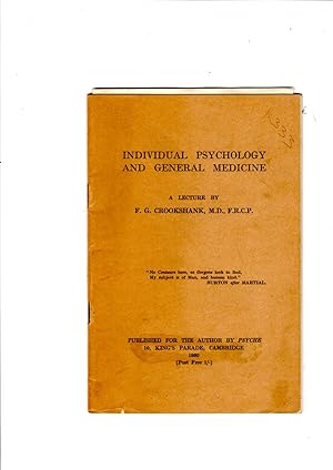 Seller image for Individual psychology and general medicine for sale by Gwyn Tudur Davies
